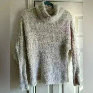 American rag sweater, soft and fuzzy, multicolor threads